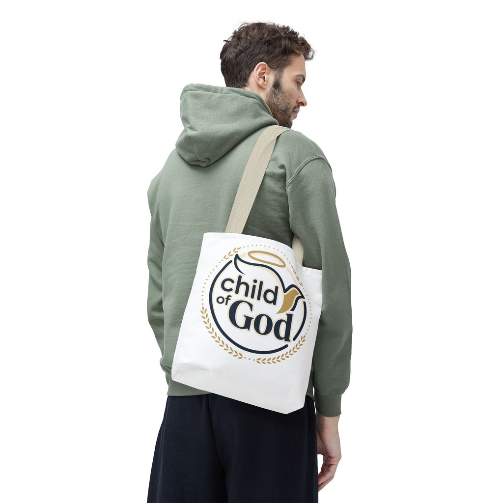Child of God Tote Bag — All-Over Print Christian Canvas Tote