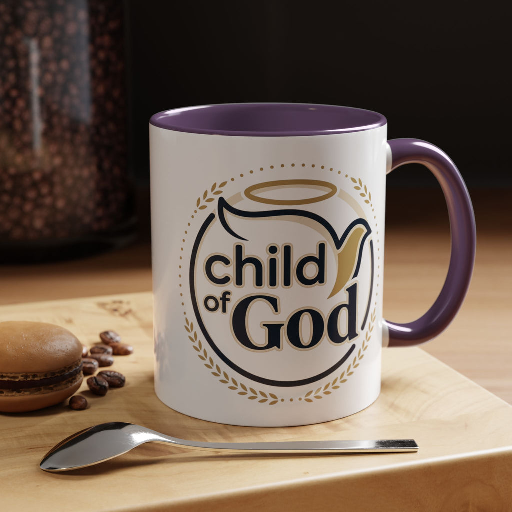 Child of God Accent Coffee Mug — 11/15 oz Christian Faith Ceramic Mug