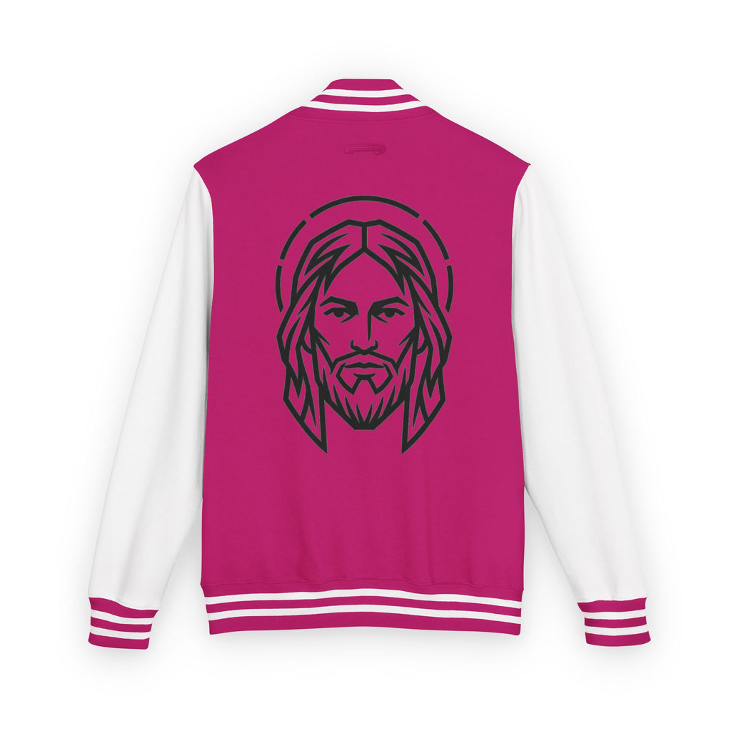 Christ Emblem Letterman Jacket | Red White Varsity