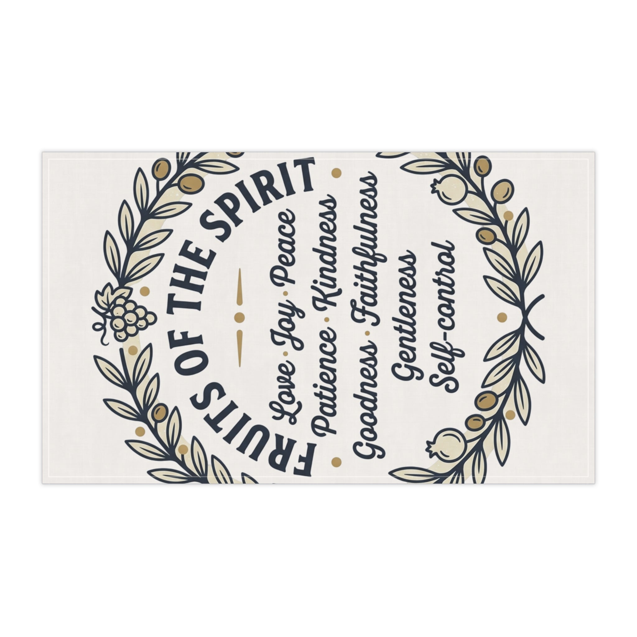 Fruits of the Spirit Tea Towel | Faith Kitchen Towel, Scripture Verse
