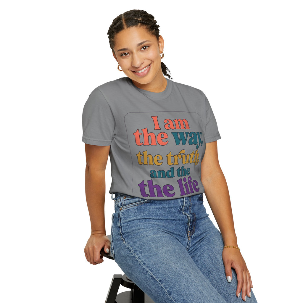 Christian T-Shirt — "I Am the Way, the Truth, and the Life" Retro Scripture Tee (John 14:6)