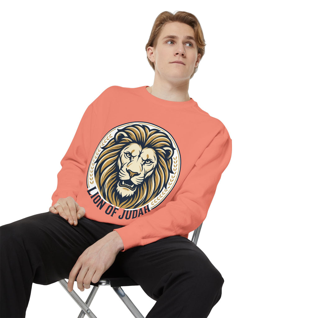 Lion of Judah Sweatshirt — Religious Lion Graphic Crewneck