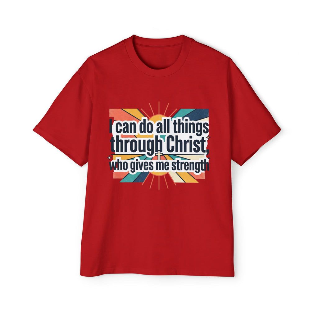 I can do all things through Christ who gives me strength T-Shirt | Grunge Christian Tee