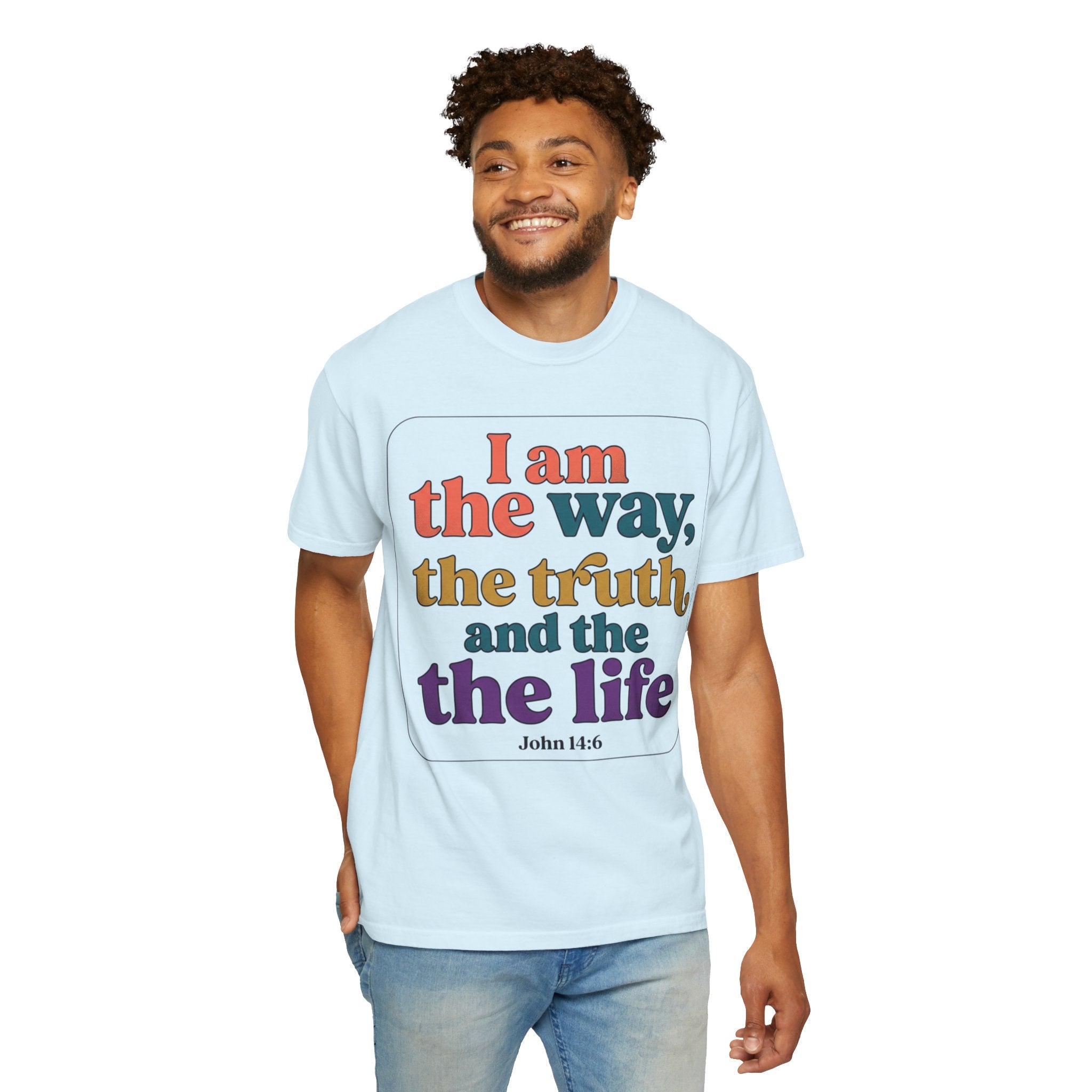 Christian T-Shirt — "I Am the Way, the Truth, and the Life" Retro Scripture Tee (John 14:6)