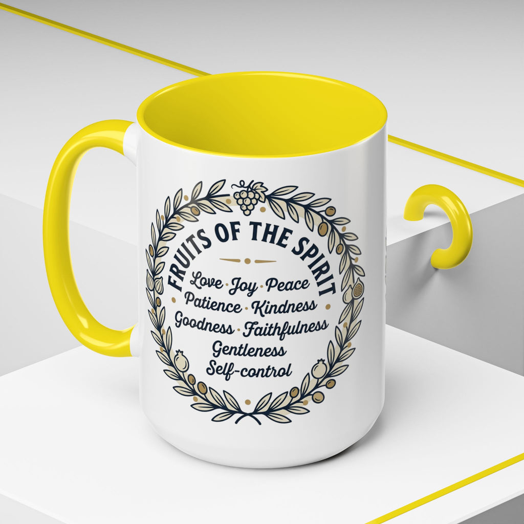 Fruits of the spirit Script Mug | Accent Coffee Mug