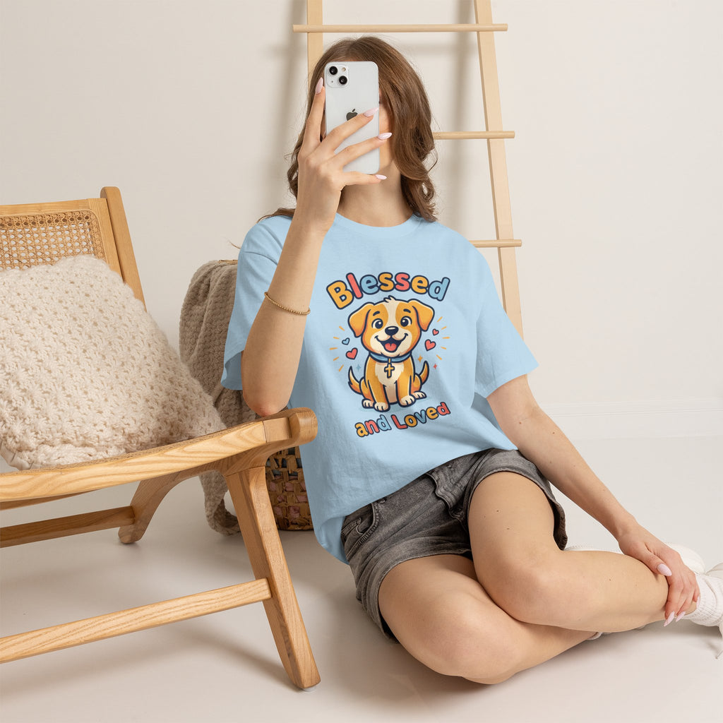 Blessed and Loved Puppy T-Shirt — Cute Dog Graphic Tee for Pet Lovers