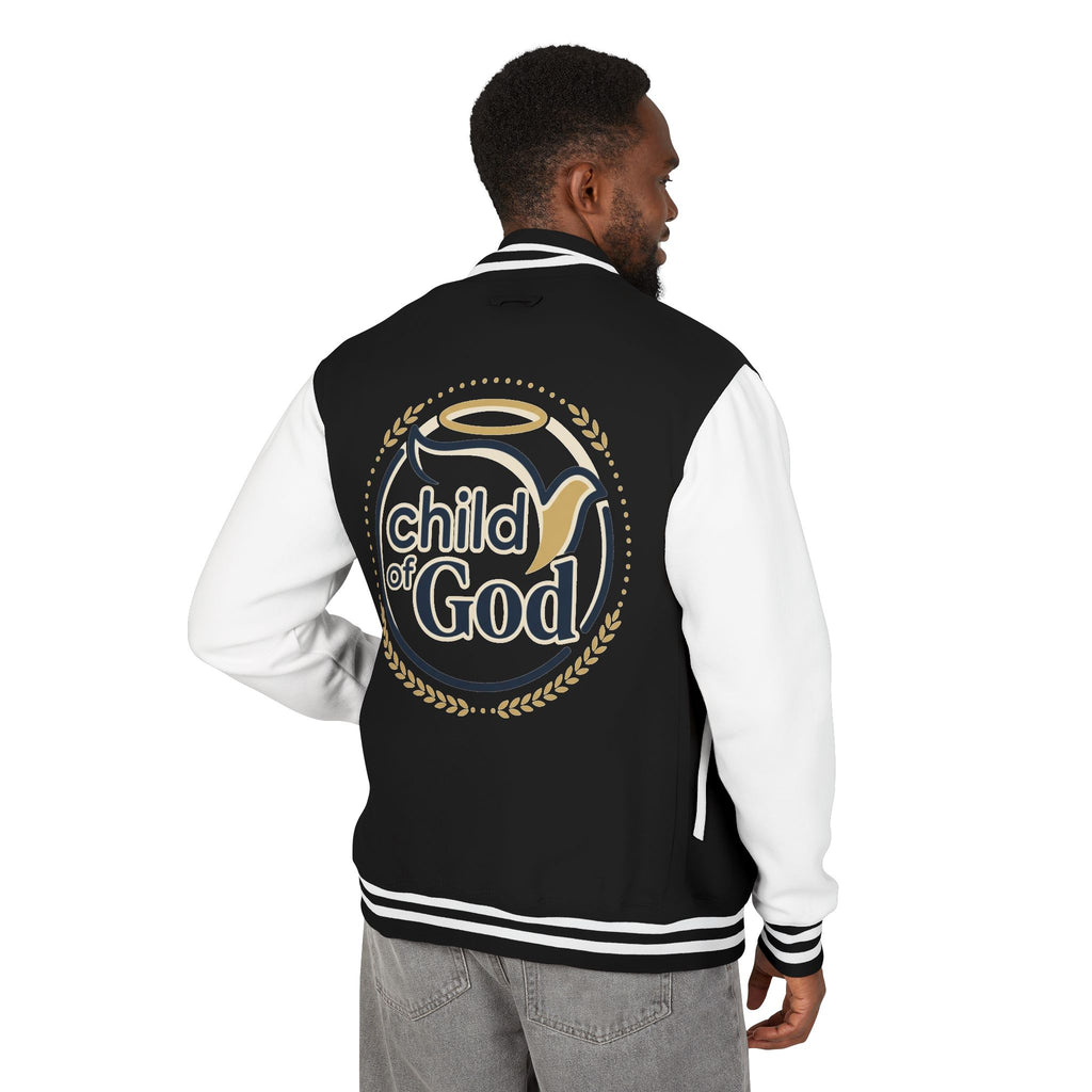 Child of God Emblem Letterman Jacket | Red White Varsity