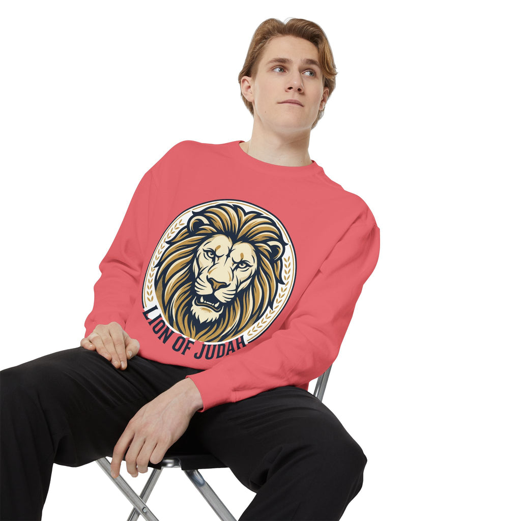 Lion of Judah Sweatshirt — Religious Lion Graphic Crewneck