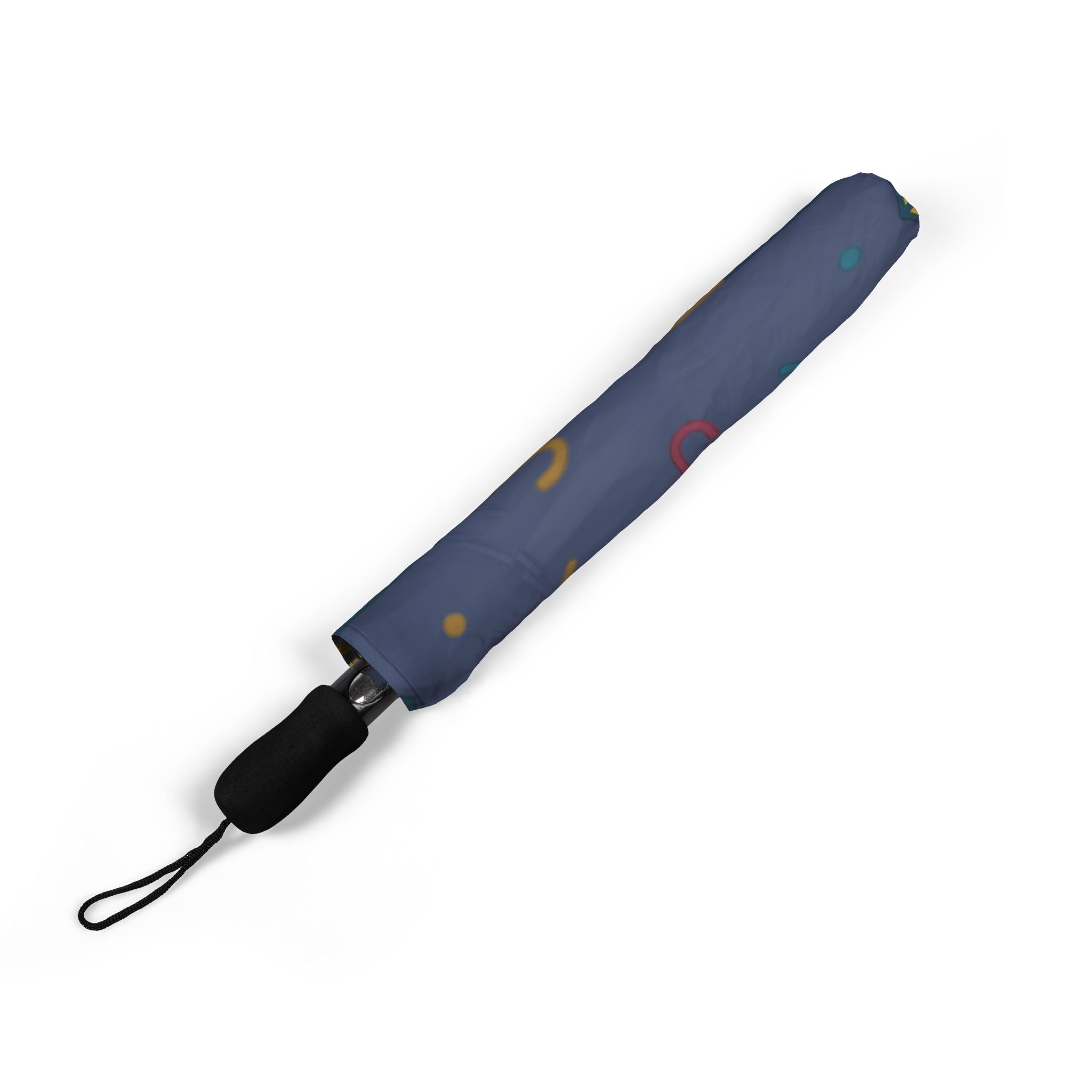 Foldable Umbrella — colorful faith filled, Compact Semi-Automatic Rain Umbrella