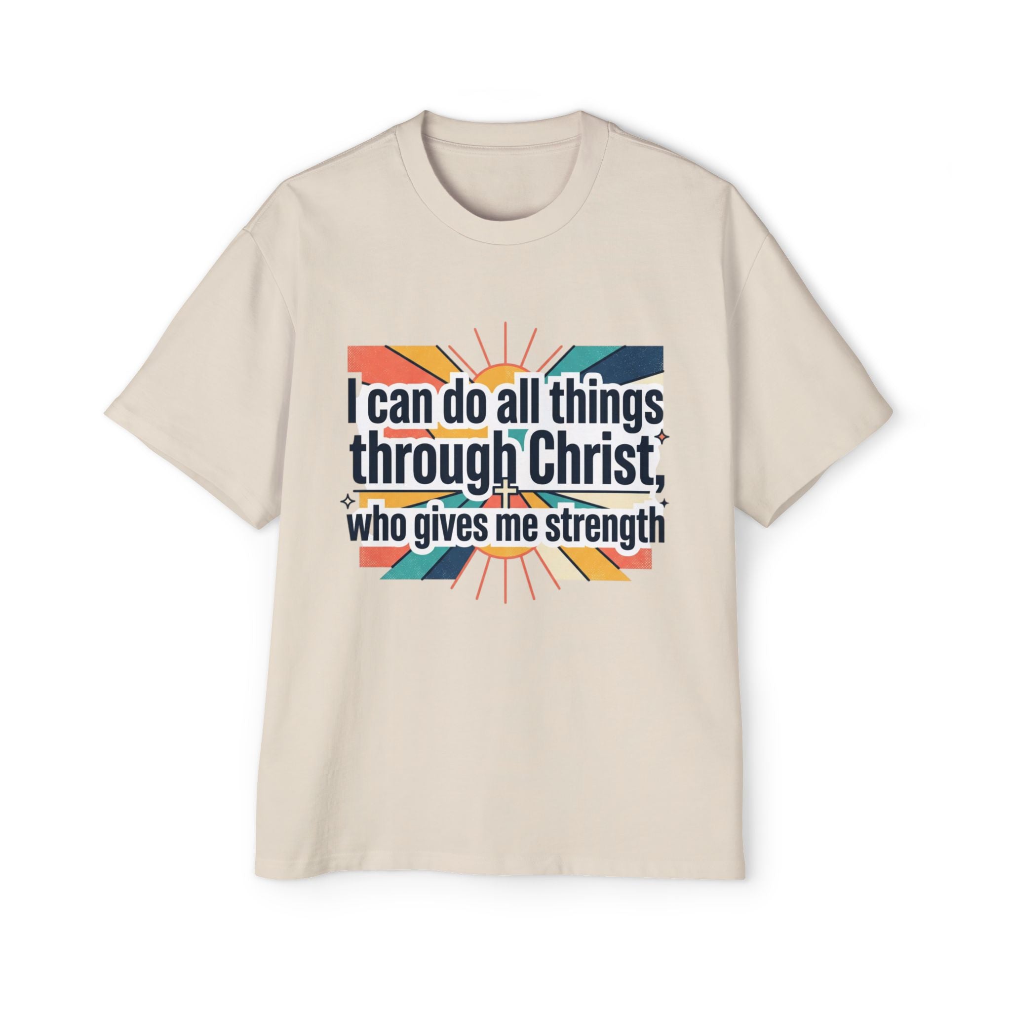 I can do all things through Christ who gives me strength T-Shirt | Grunge Christian Tee