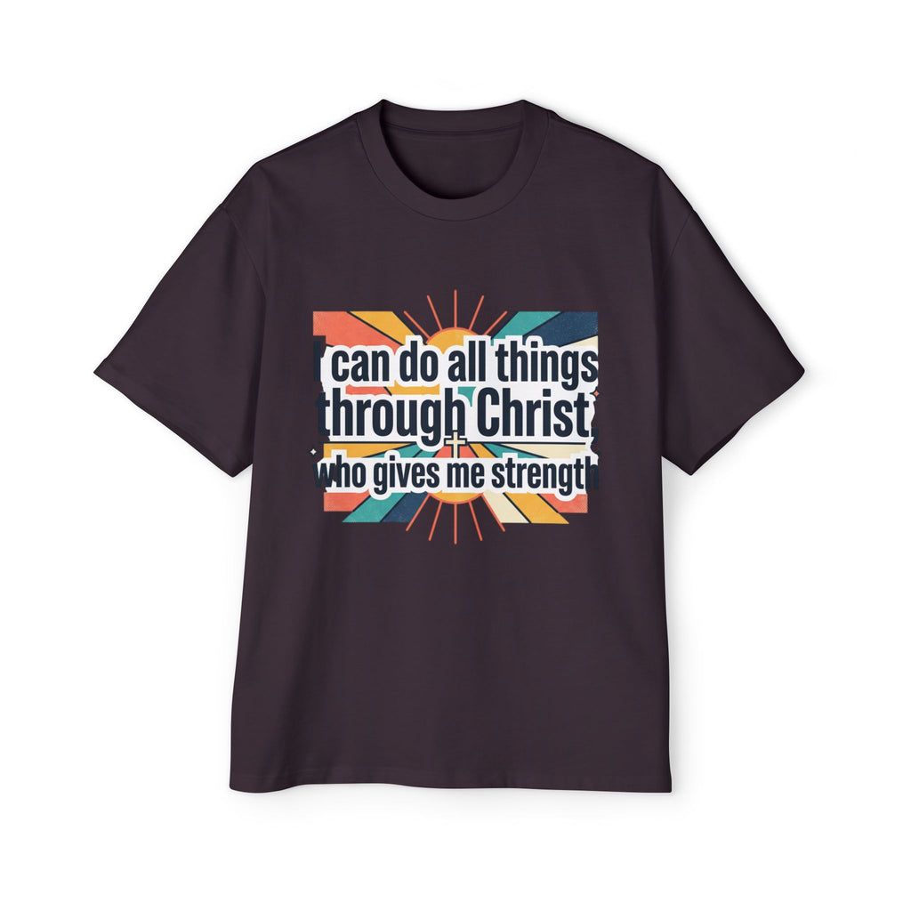 I can do all things through Christ who gives me strength T-Shirt | Grunge Christian Tee