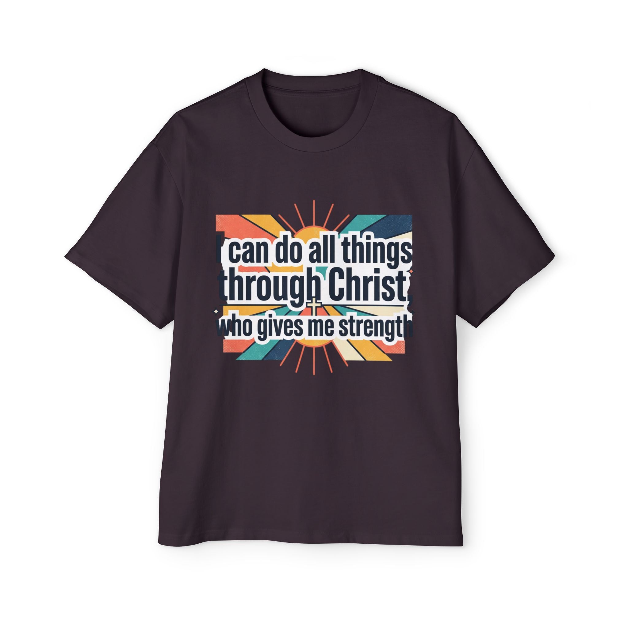 I can do all things through Christ who gives me strength T-Shirt | Grunge Christian Tee