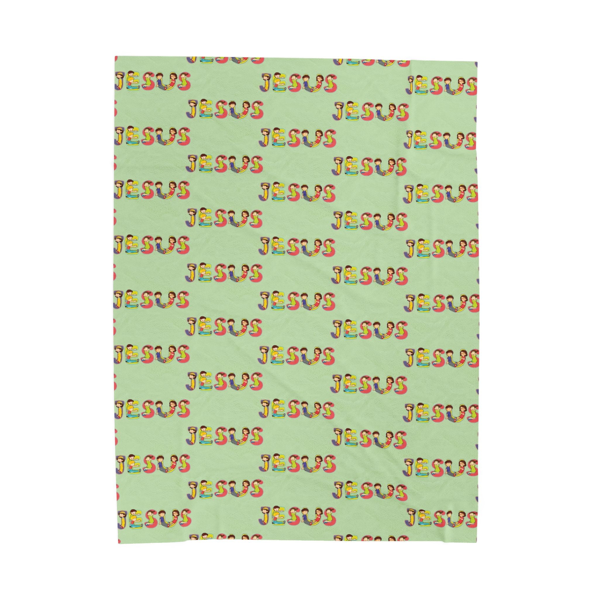 Jesus Velveteen Blanket | Monochrome Religious Throw