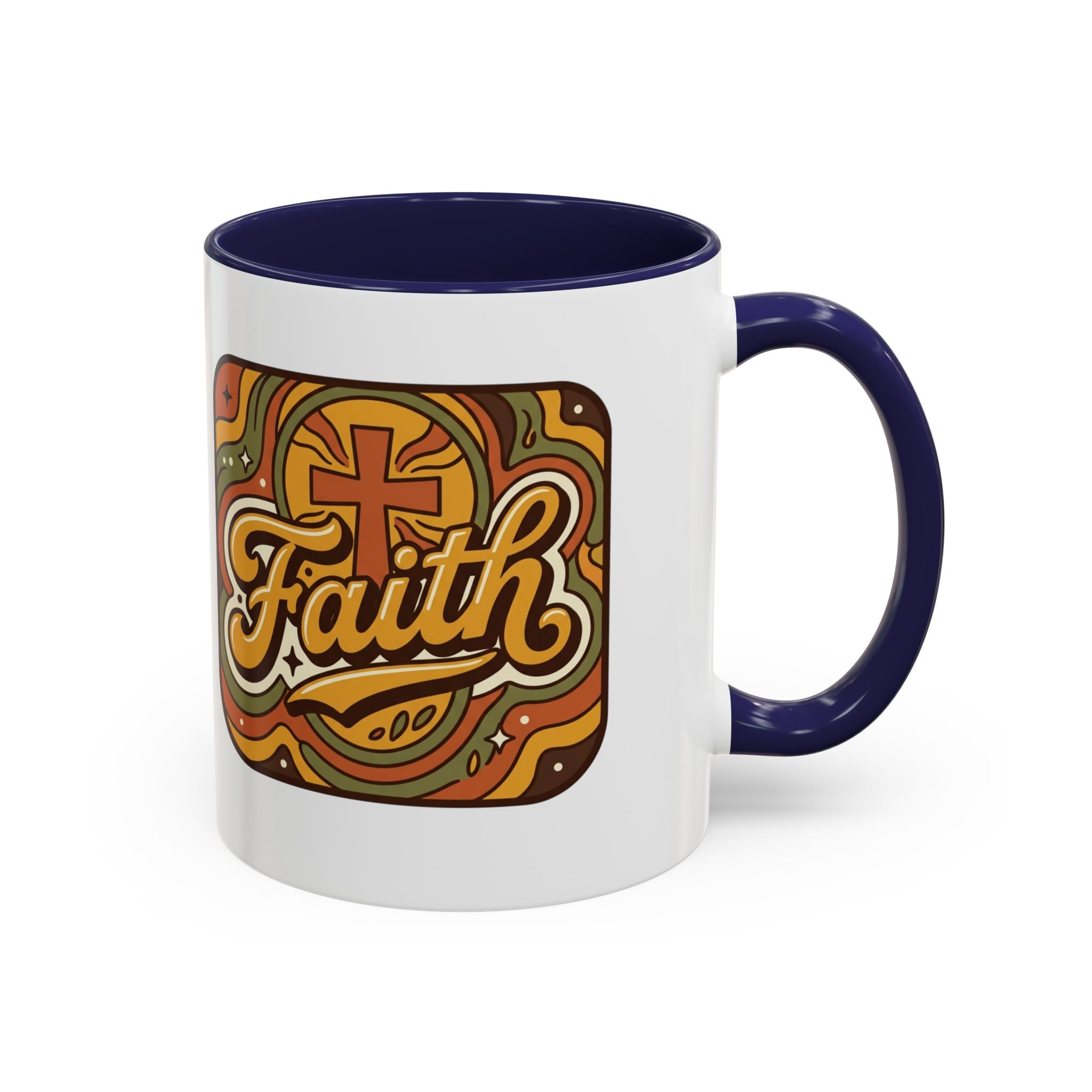 Faith Retro Script Mug | Accent Coffee Mug