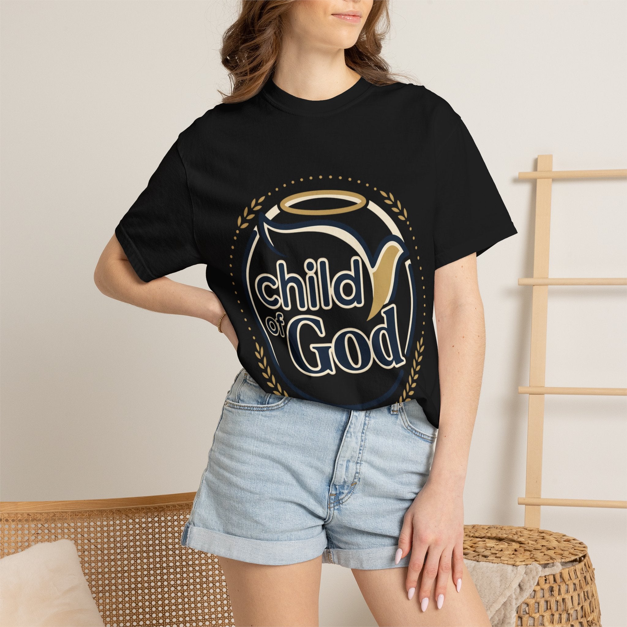 Child of God T‑Shirt — Faith Christian Tee with Dove & Halo