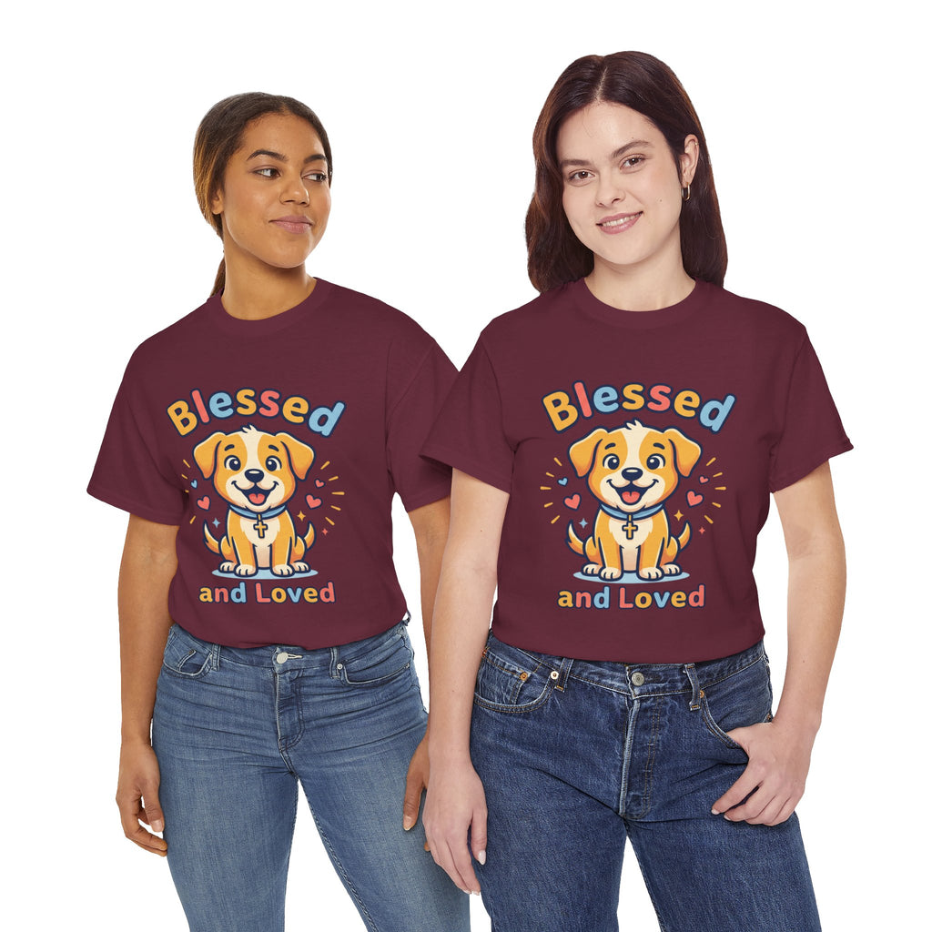 Blessed and Loved Puppy T-Shirt — Cute Dog Graphic Tee for Pet Lovers