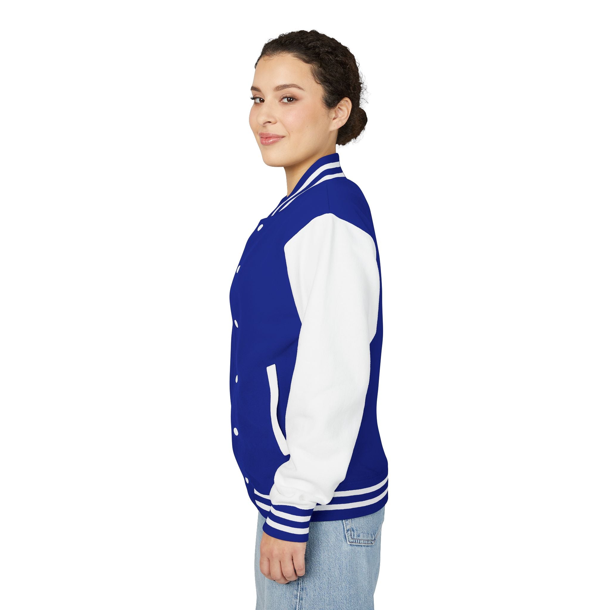 Christ Emblem Letterman Jacket | Red White Varsity
