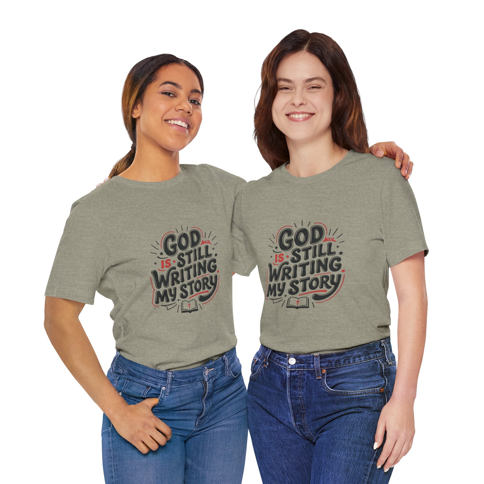 God Is Still Writing My Story T-Shirt | Christian encouragement, pastel groovy scripture