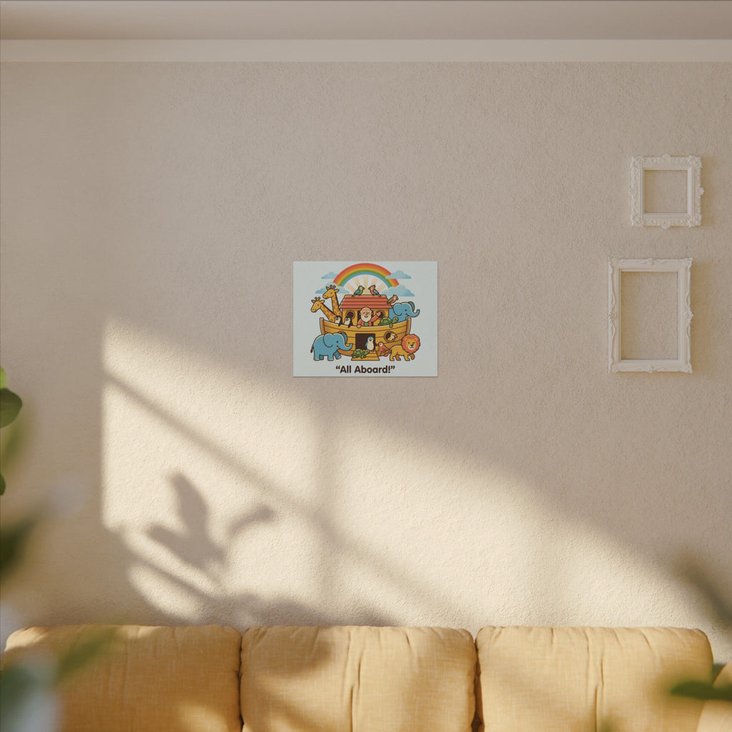Noah's Ark Animals Matte Canvas | Stretched Wall Art, Kids Nursery Decor