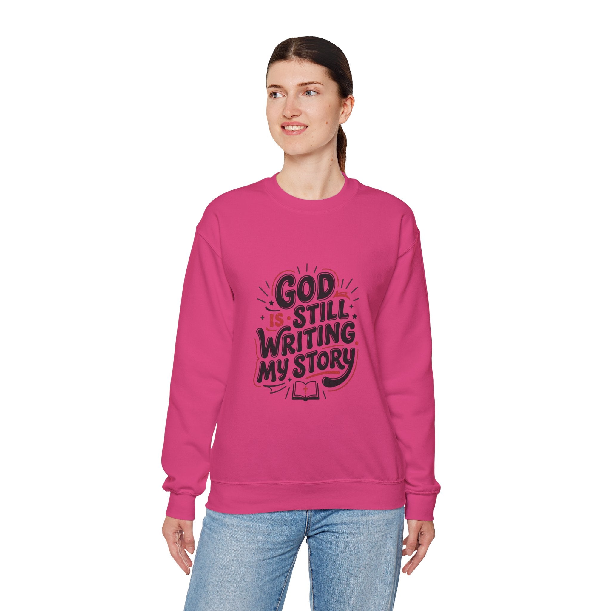 God Is Still Writing My Story Sweatshirt | Christian encouragement, groovy scripture