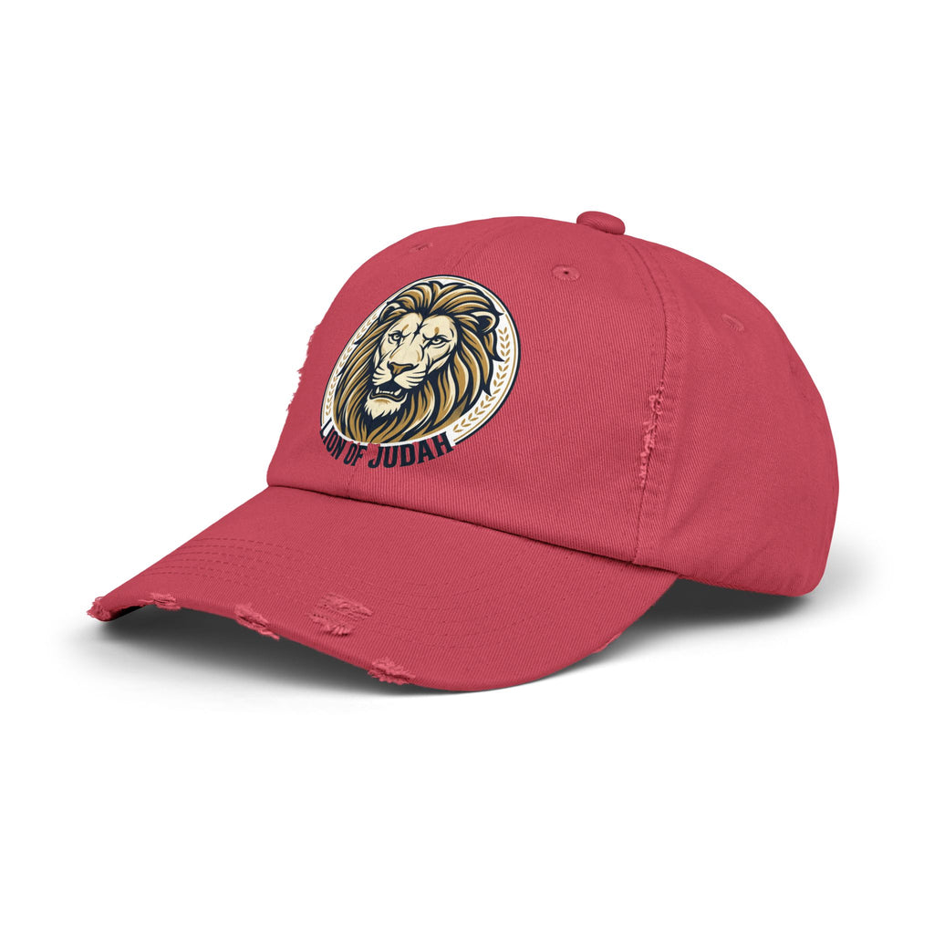 Lion of Judah Distressed Baseball Cap — Vintage Christian Hat