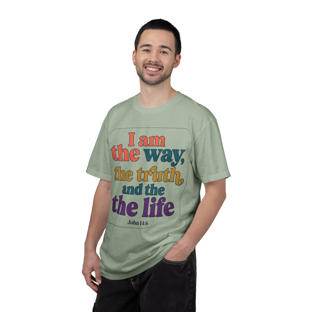 Christian T-Shirt — "I Am the Way, the Truth, and the Life" Retro Scripture Tee (John 14:6)