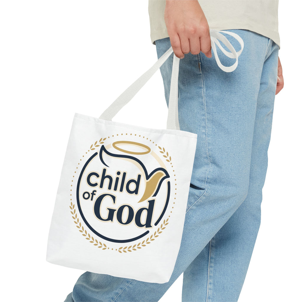 Child of God Tote Bag — All-Over Print Christian Canvas Tote