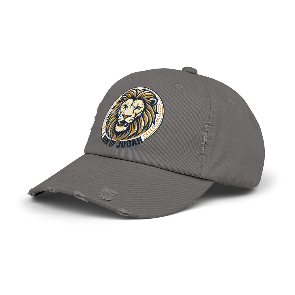 Lion of Judah Distressed Baseball Cap — Vintage Christian Hat