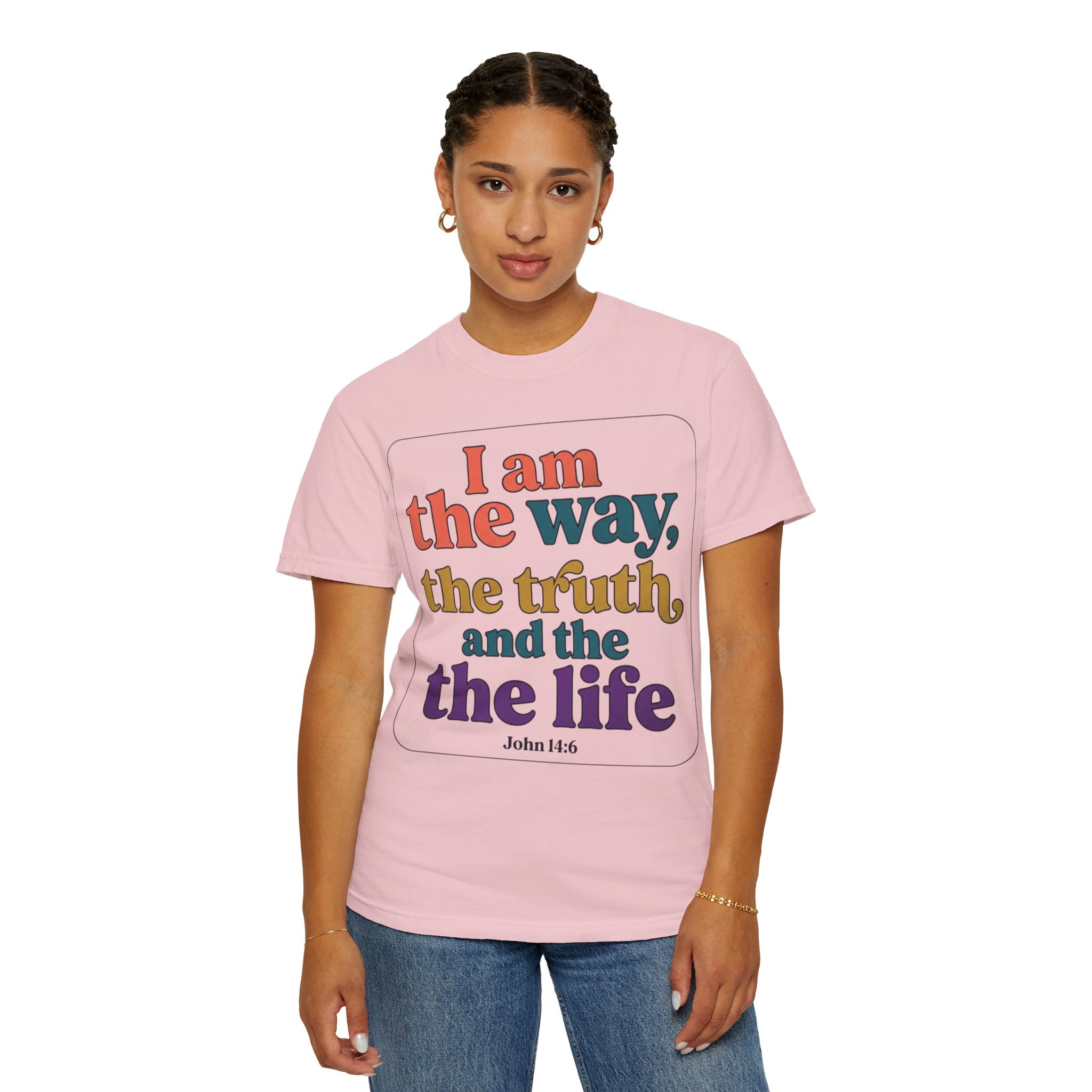 Christian T-Shirt — "I Am the Way, the Truth, and the Life" Retro Scripture Tee (John 14:6)
