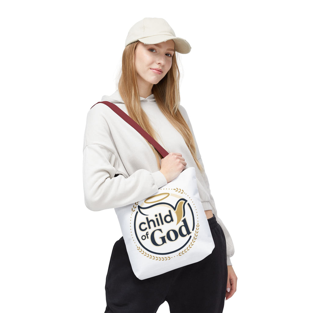 Child of God Tote Bag — All-Over Print Christian Canvas Tote