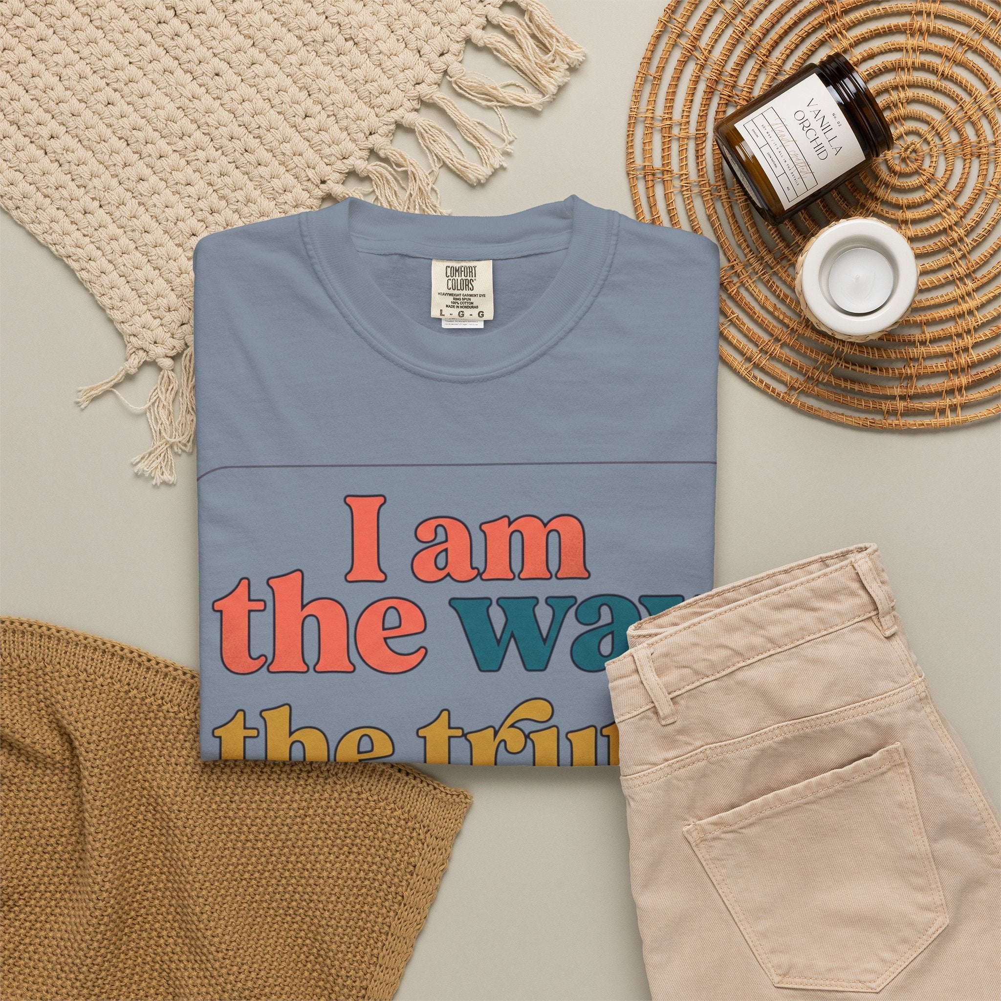 Christian T-Shirt — "I Am the Way, the Truth, and the Life" Retro Scripture Tee (John 14:6)