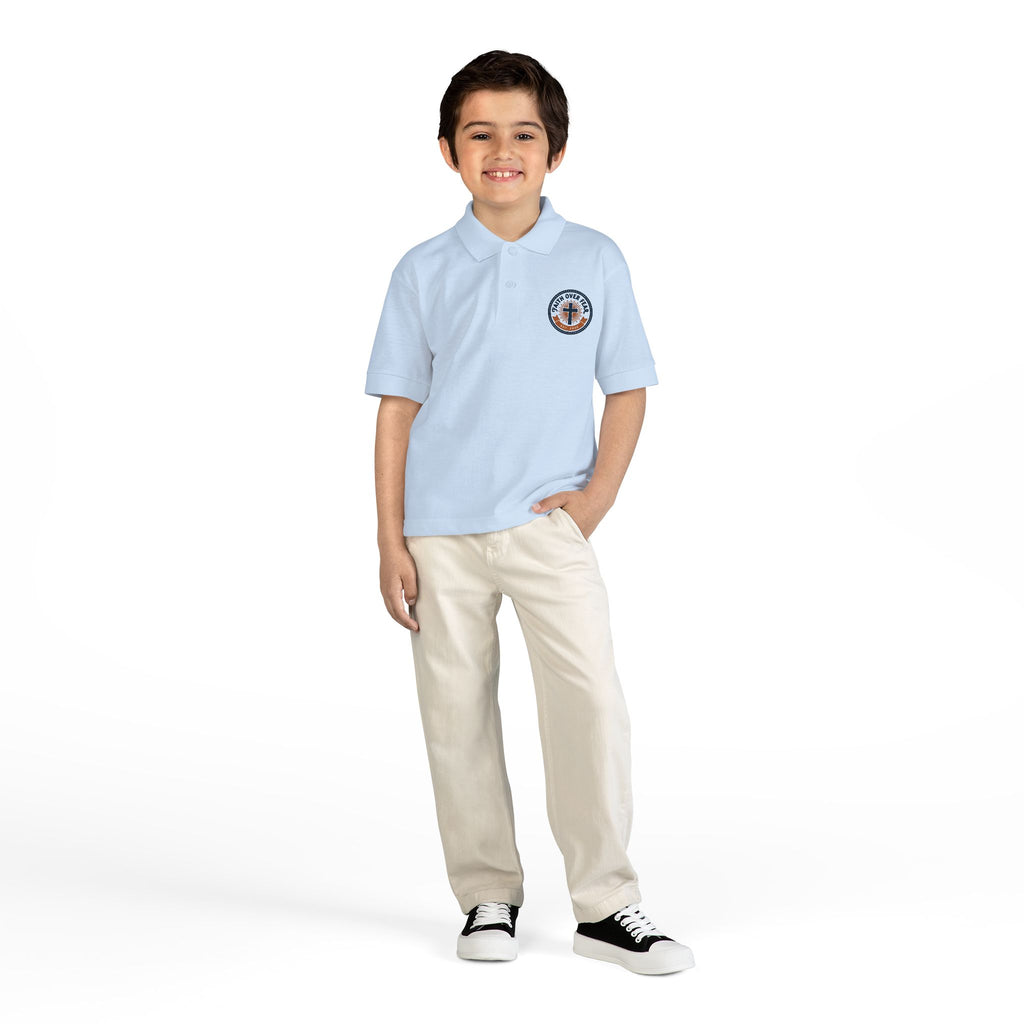 Faith over Fear design Youth Polo