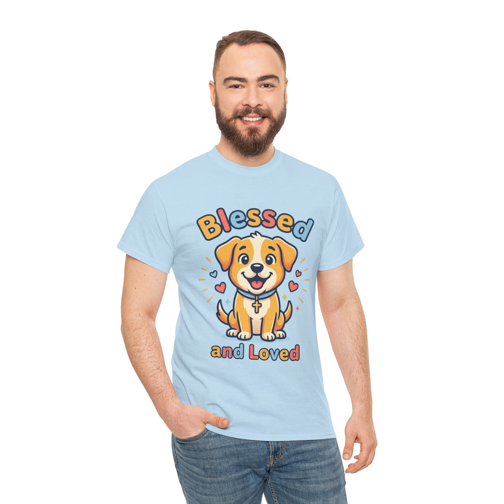 Blessed and Loved Puppy T-Shirt — Cute Dog Graphic Tee for Pet Lovers