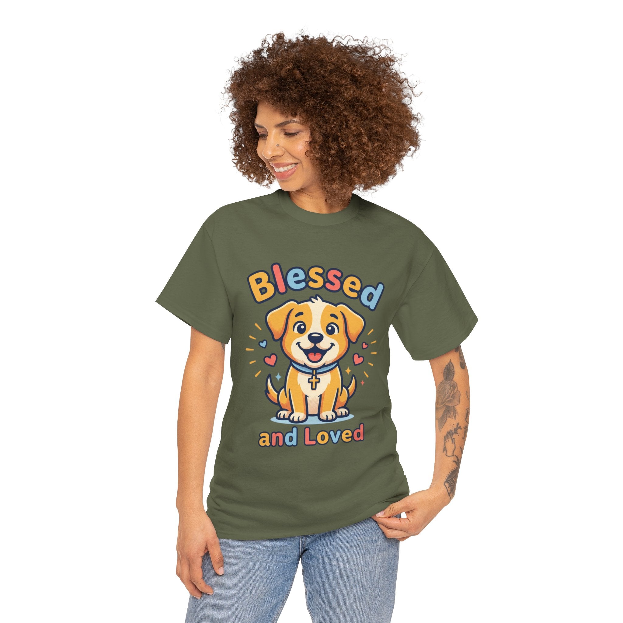 Blessed and Loved Puppy T-Shirt — Cute Dog Graphic Tee for Pet Lovers