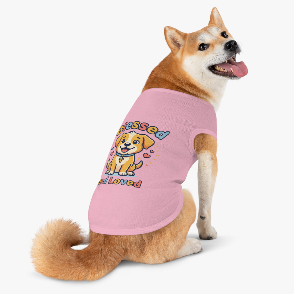 Blessed and Loved Pet Tank Top — Cute Dog Faith Graphic