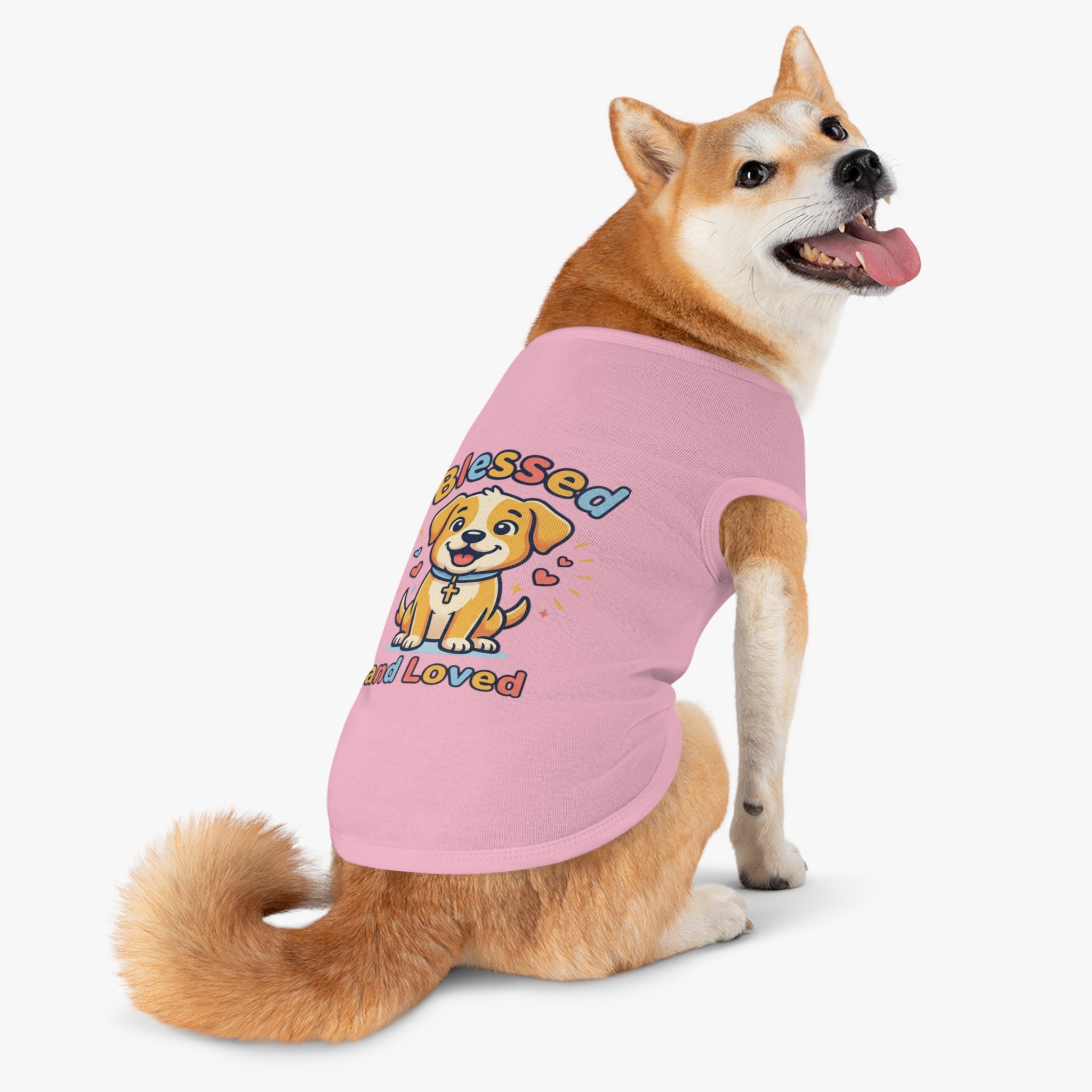 Blessed and Loved Pet Tank Top — Cute Dog Faith Graphic