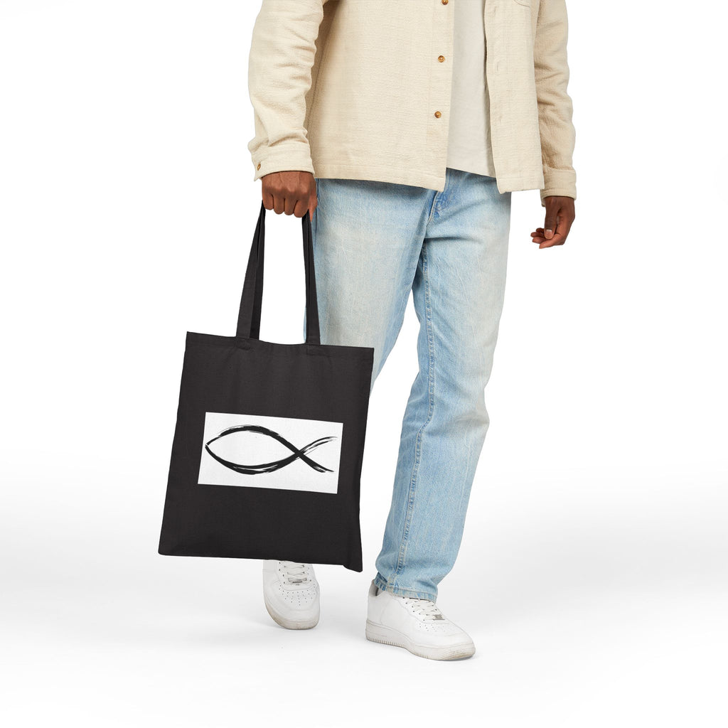 Fish Symbol Tote | Christian encouragement, pastel retro groovy