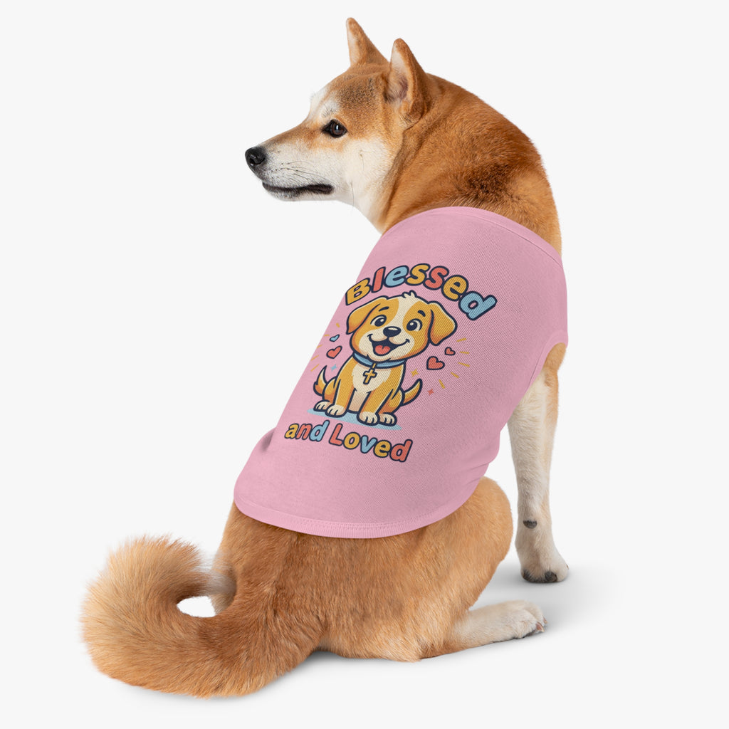Blessed and Loved Pet Tank Top — Cute Dog Faith Graphic