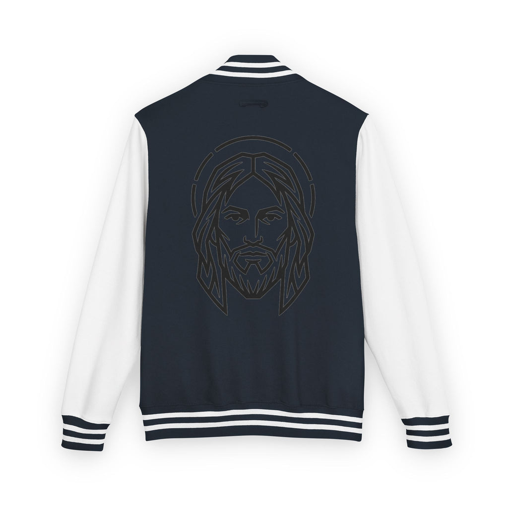 Christ Emblem Letterman Jacket | Red White Varsity