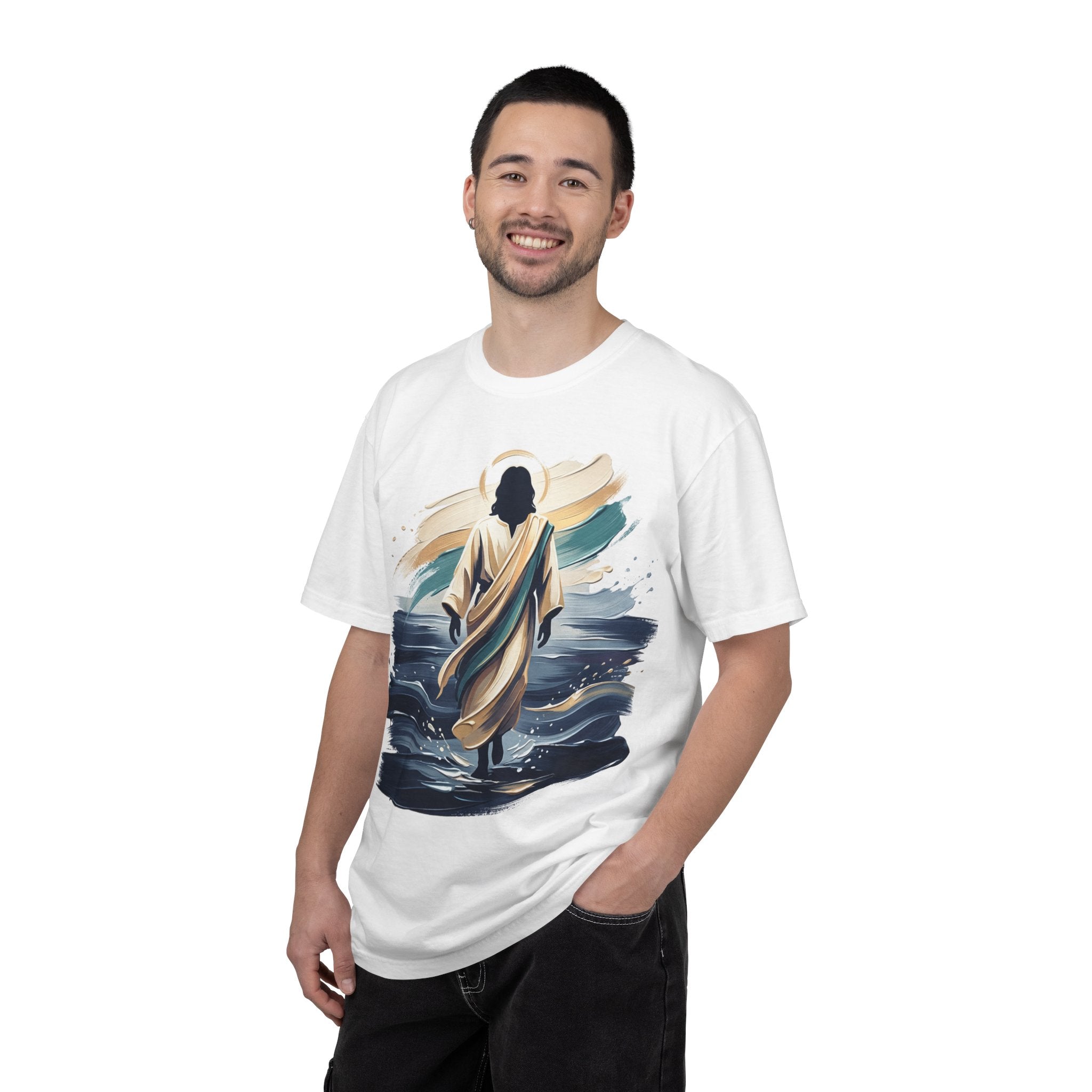 Jesus Walking on Water T-Shirt — Inspirational Christian Faith Tee