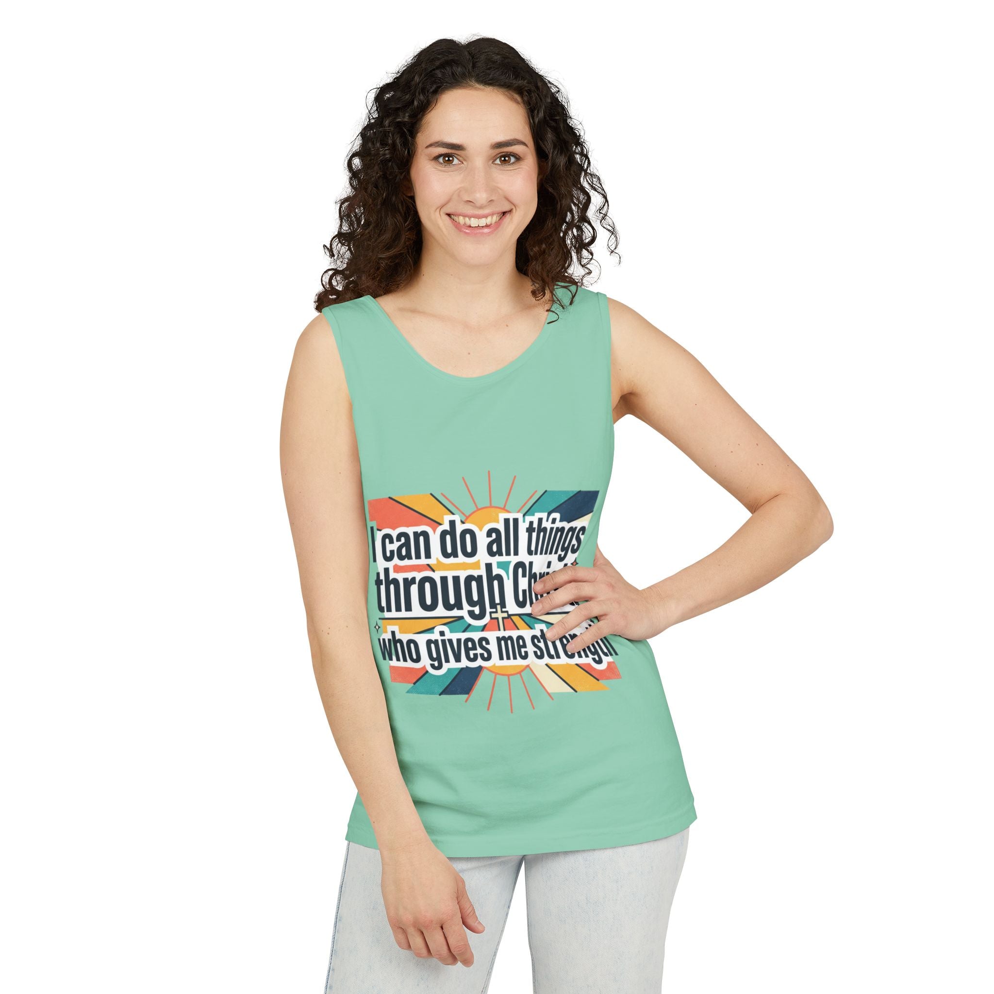 I can do all things tank top | Christian faith apparel