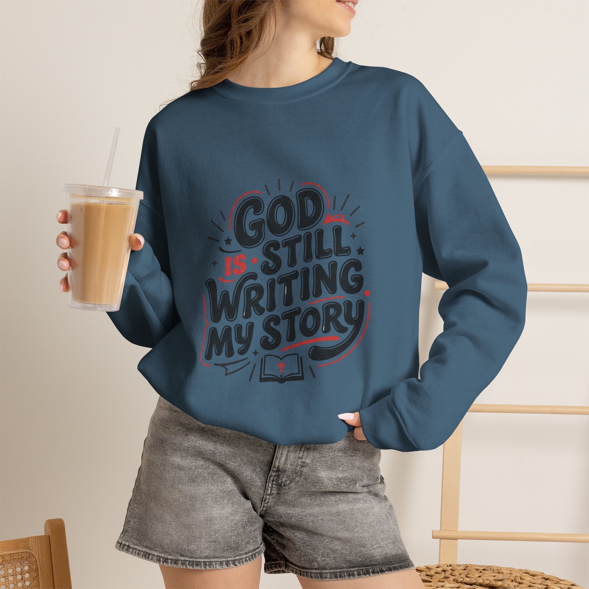 God Is Still Writing My Story Sweatshirt | Christian encouragement, groovy scripture
