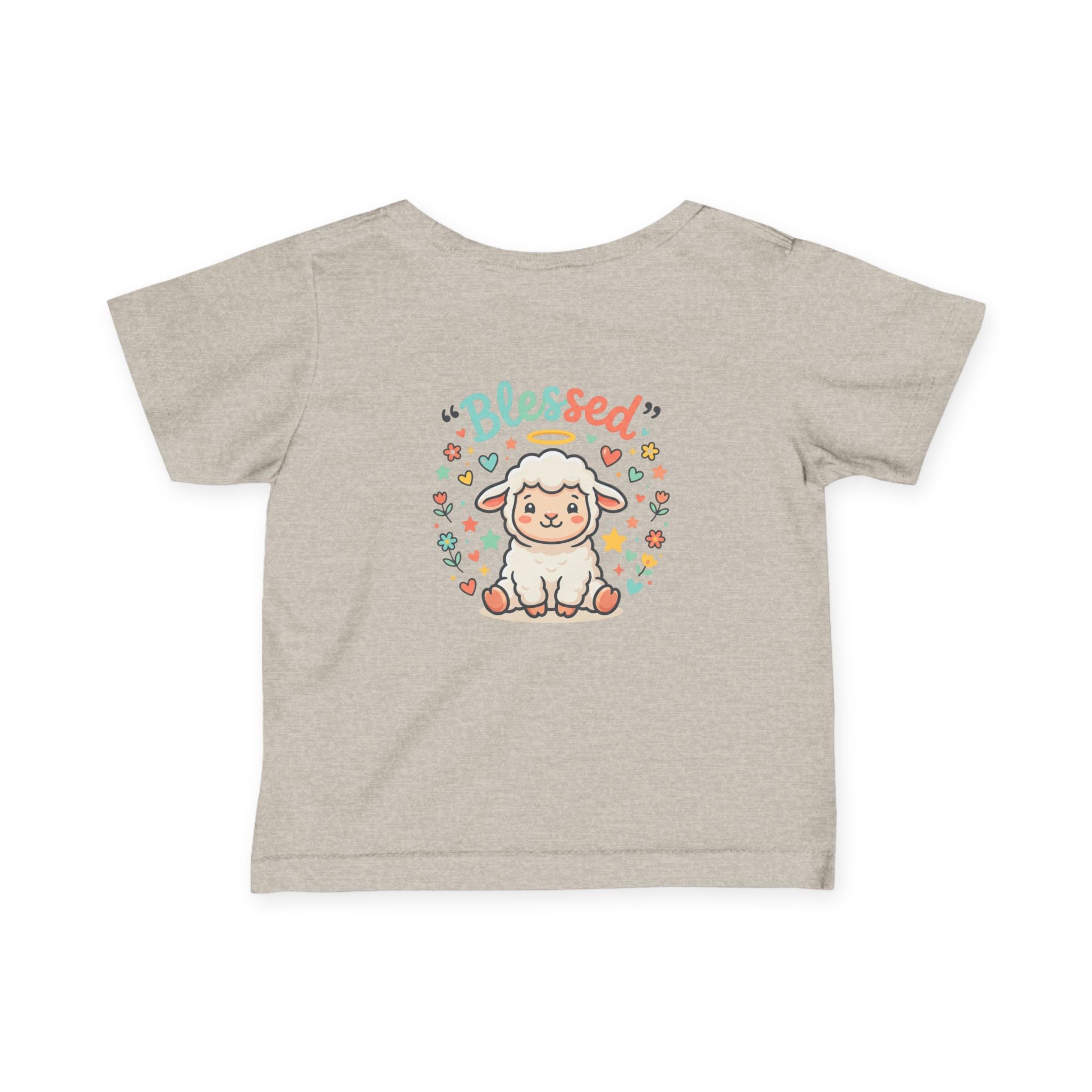Infant Tee - 'Blessed' Cute Lamb Baby Shirt (Newborn Baptism, Christening Gift)