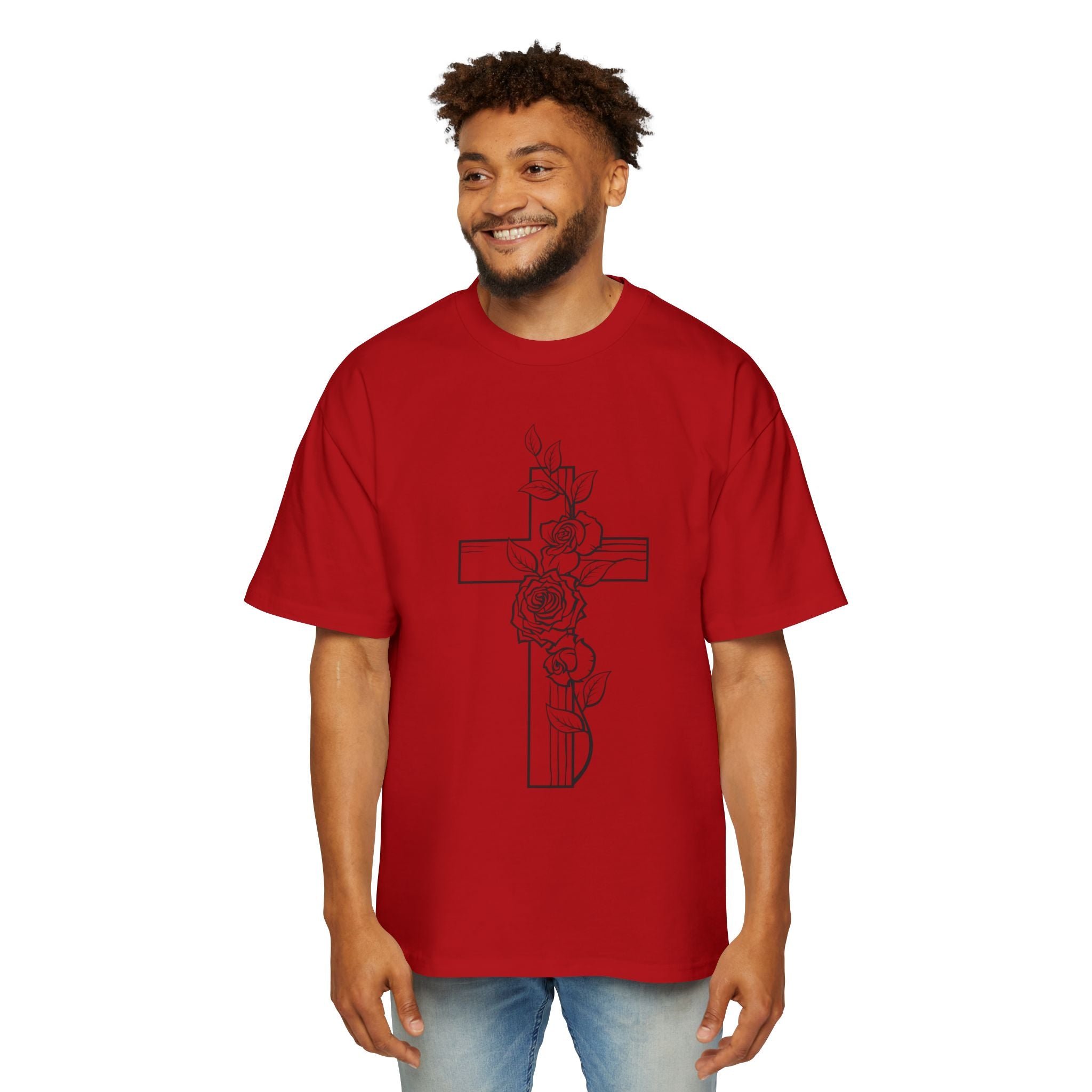 Cross and Rose| Grunge Christian Tee