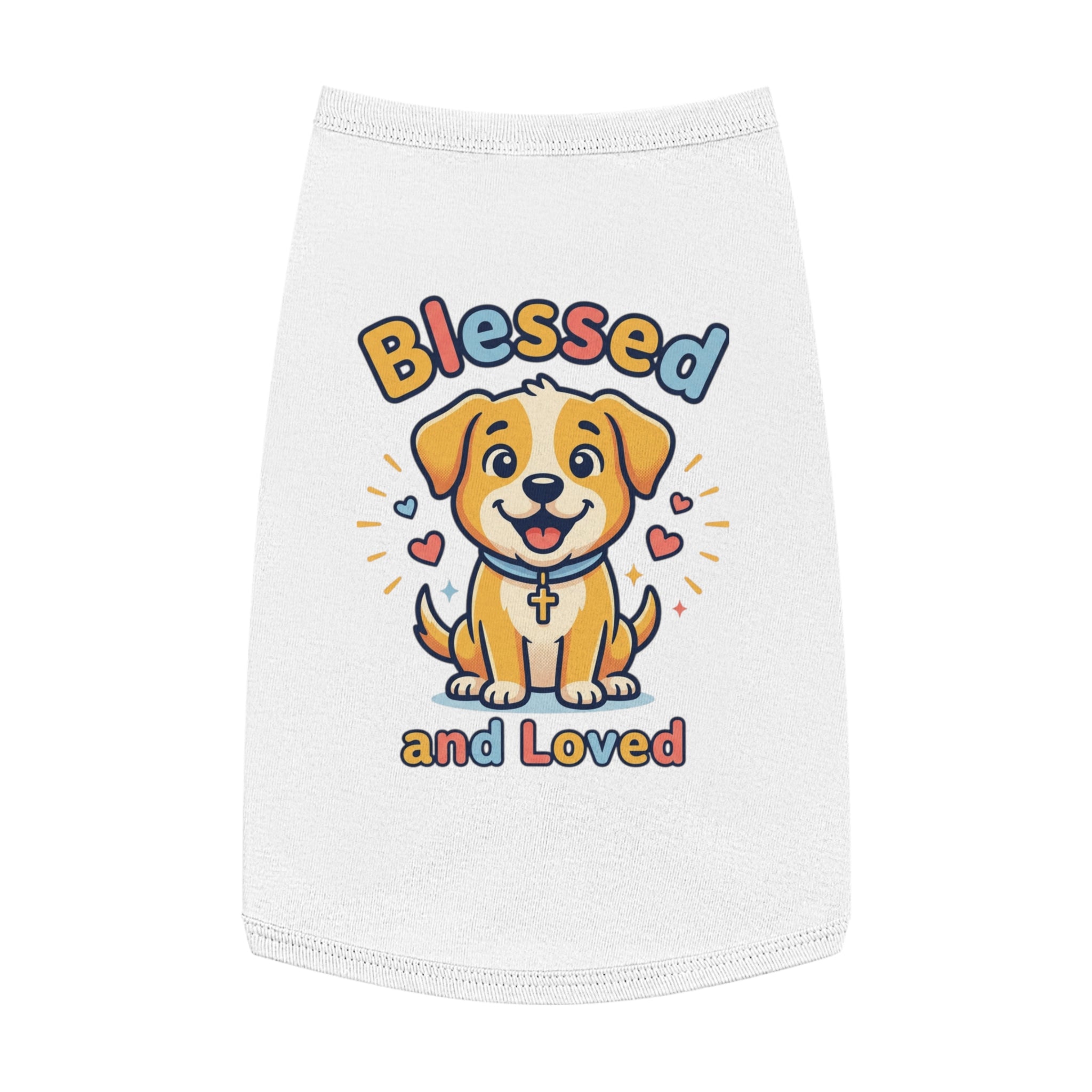 Blessed and Loved Pet Tank Top — Cute Dog Faith Graphic