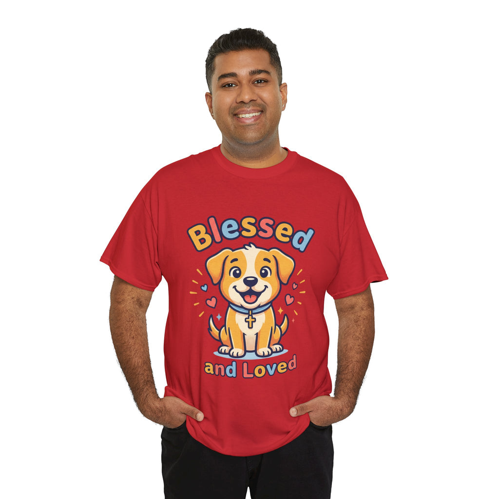 Blessed and Loved Puppy T-Shirt — Cute Dog Graphic Tee for Pet Lovers