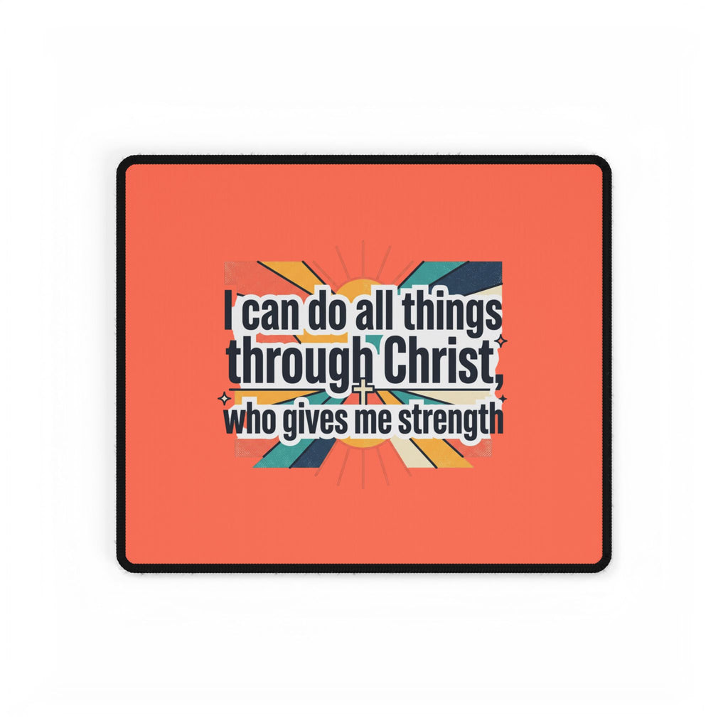 All things through Christ desk mat | Christian children playroom mousepad