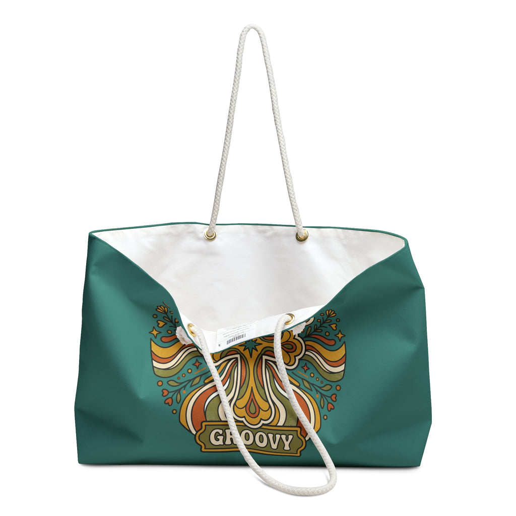 Faith Groovy Weekender Bag | Colorful Christian Travel Tote