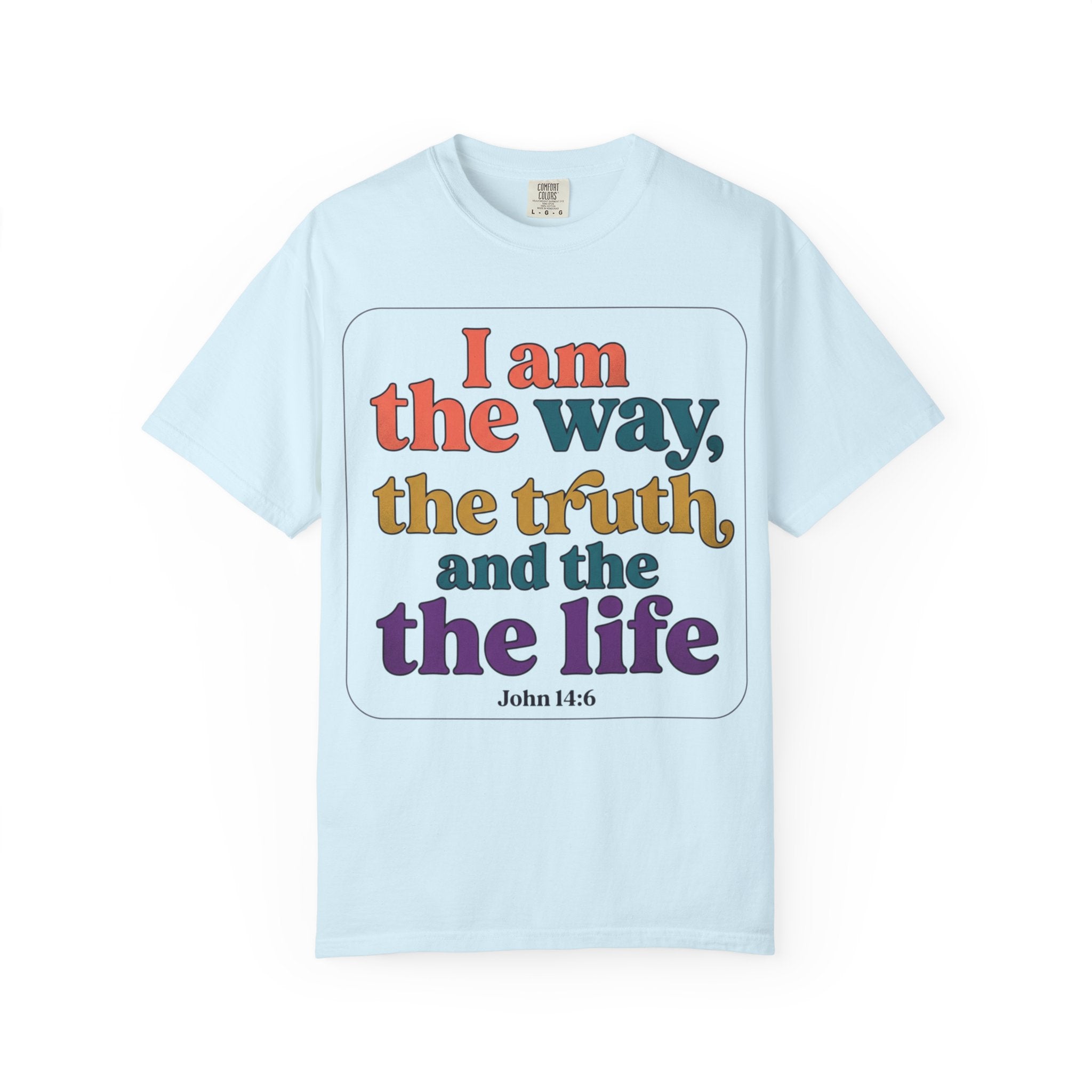 Christian T-Shirt — "I Am the Way, the Truth, and the Life" Retro Scripture Tee (John 14:6)