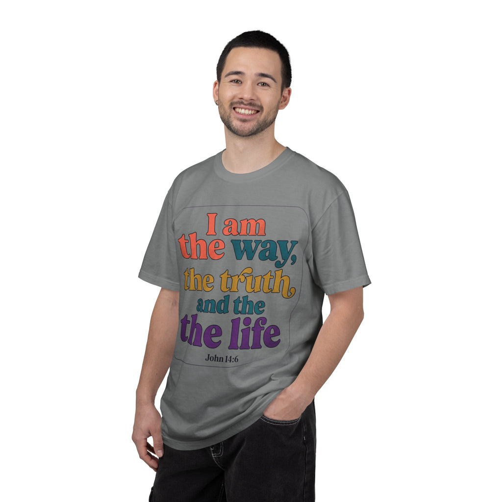 Christian T-Shirt — "I Am the Way, the Truth, and the Life" Retro Scripture Tee (John 14:6)